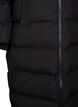 L&aring;ng puffervinterjacka med huva, Svart, Packshot image number 3