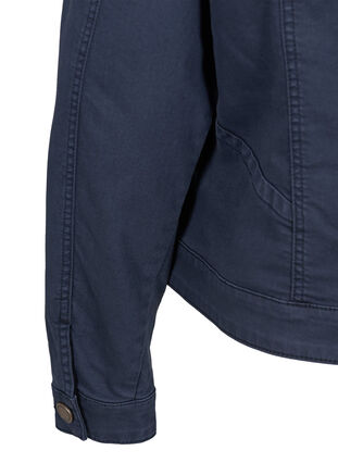 Kort färgad jeansjacka, Navy, Packshot image number 3
