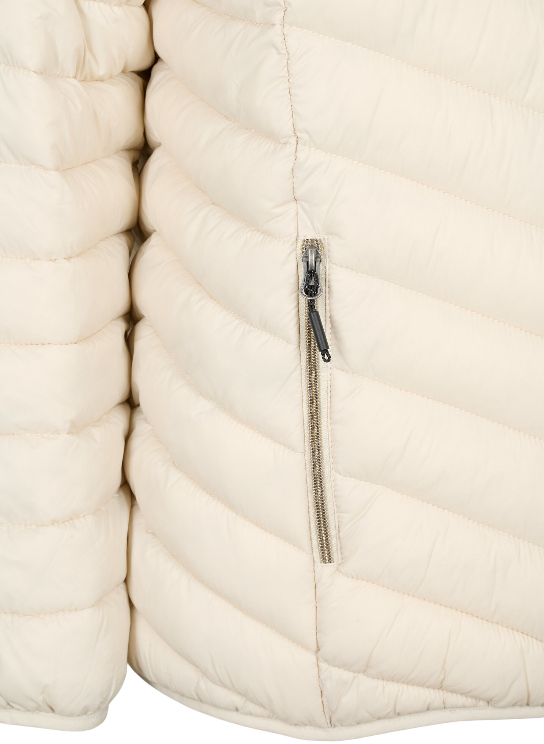 Zizzi L&auml;ttviktsjacka med huva, Beige, Packshot image number 3