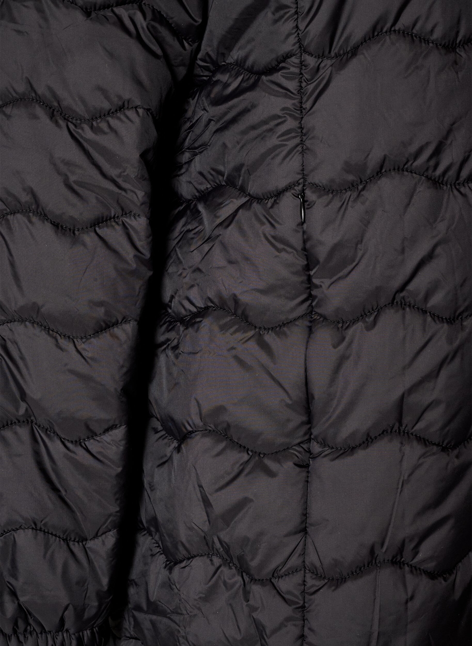 ZizziQuiltad jacka, Svart, Packshot image number 3