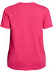 Kort&auml;rmad t-shirt med v-ringning, Rosa, Packshot image number 1
