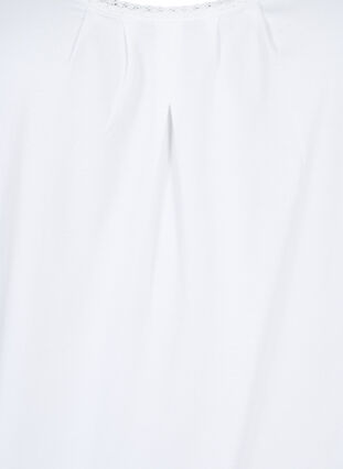 Bomullstopp med rund hals och spetskant, Bright White, Packshot image number 2