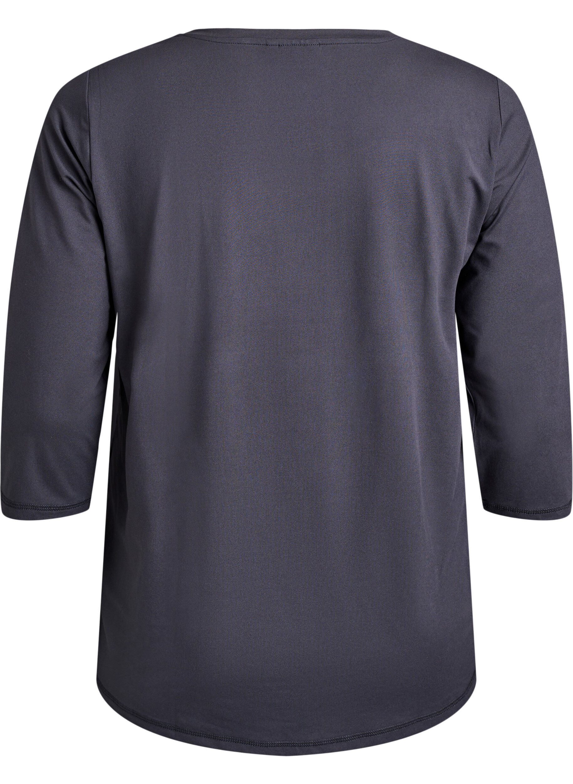 ZizziTr&auml;ningsblus med trekvarts&auml;rm, Gr&aring;, Packshot image number 1