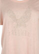T-shirt med nitar och rund halsringning, Pale Blush, Packshot image number 2