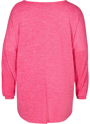 Lös blus med långa ärmar, Fandango Pink ASS, Packshot image number 1