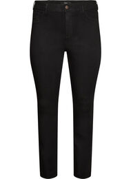 Amy super slim fit-jeans med h&ouml;g midja, Svart