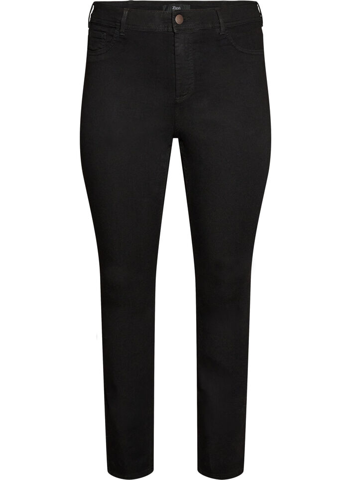 Amy super slim fit-jeans med h&ouml;g midja, Svart, Packshot image number 0