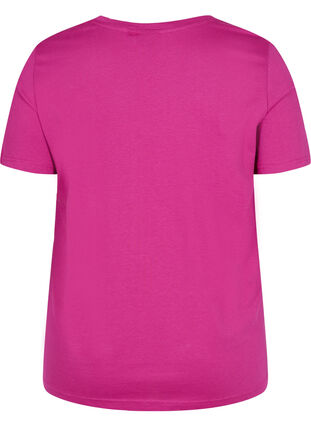 T-shirt i bomull med tryck, Festival Fuchsia WAY, Packshot image number 1