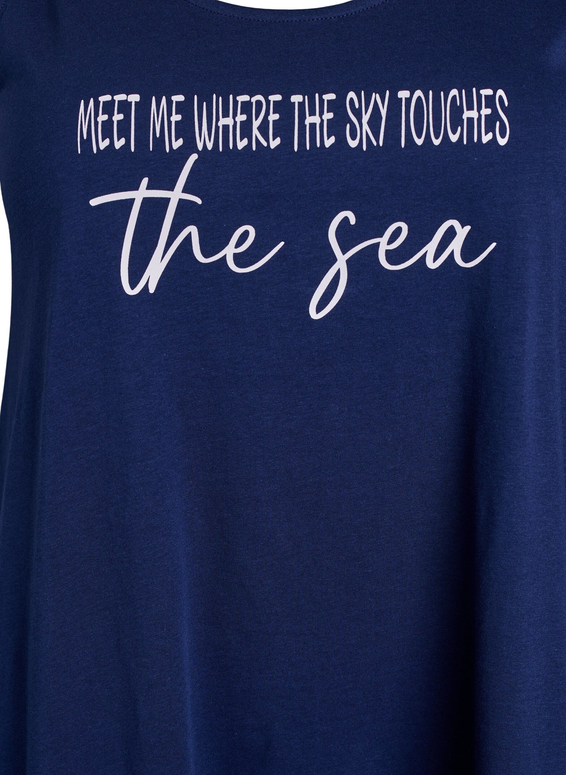 Zizzi &Auml;rml&ouml;s a-linjeformad kl&auml;nning, Bl&aring;, Packshot image number 2