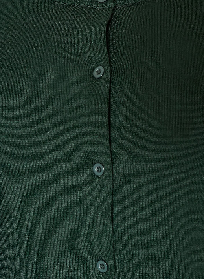 Cardigan i finstickat med rund halsringning, Gr&ouml;n, Packshot image number 2