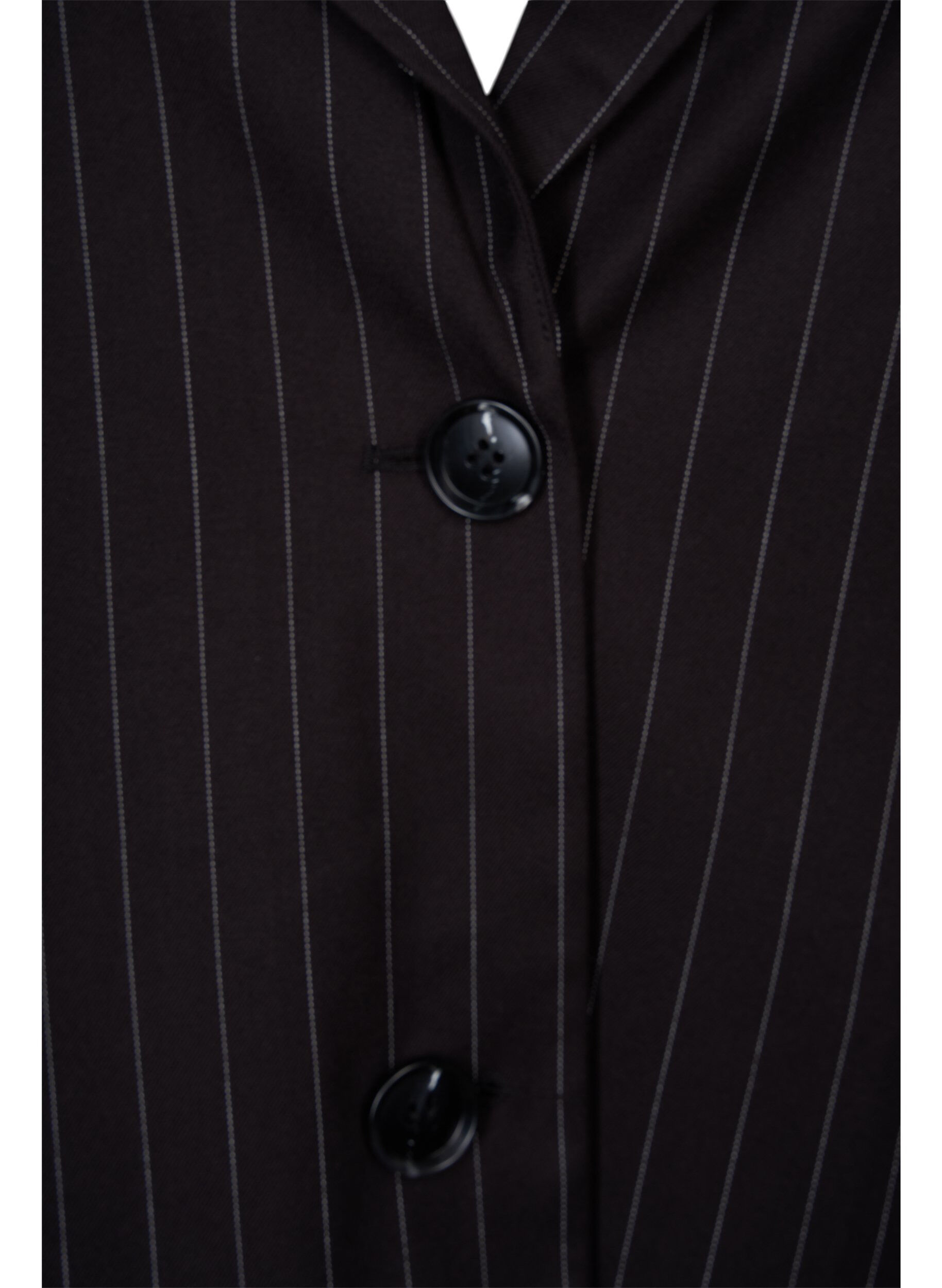 Zizzi Kritstrecksrandig kavaj, Black W. Pinstripe, Packshot image number 2