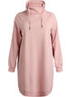 Kort sweatshirtkl&auml;nning med h&ouml;g krage och fickor, Rosa, Packshot image number 0