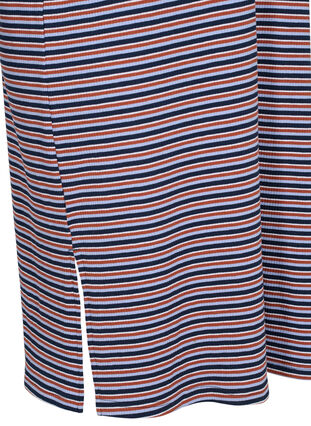 Randig klänning med slits, Mahogany/Navy Stripe, Packshot image number 3