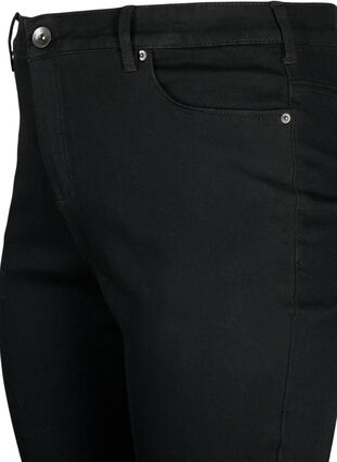 Amy jeans med hög midja och super slim fit, Black, Packshot image number 2