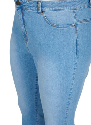 Amy jeans med hög midja  och slits, Light blue, Packshot image number 2