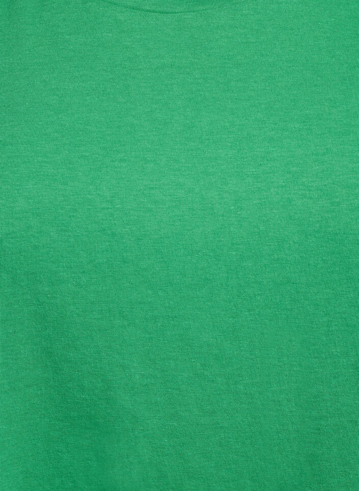 Kort&auml;rmad t-shirt i bomullsblandning, Gr&ouml;n, Packshot image number 2