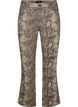 Gemma-jeans med hög midja och ormmönster, Brun, Packshot image number 0