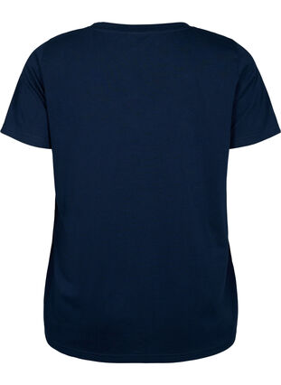 Kortärmad t-shirt med v-hals, Navy Blazer, Packshot image number 1