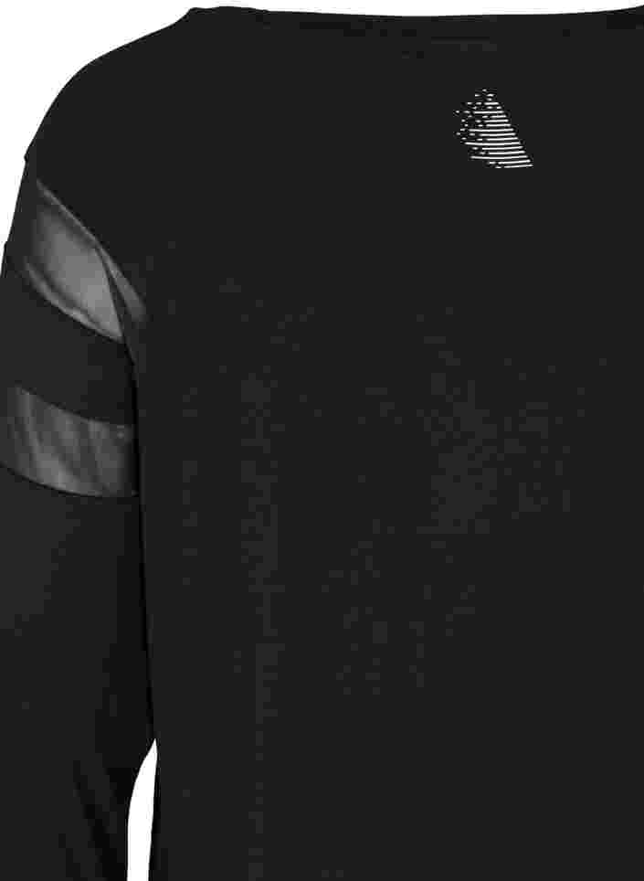 Träningströja med mesh, Black, Packshot image number 3