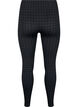 Hundtandsmönstrade leggings utan sömmar, Black w. Dark Grey, Packshot image number 1