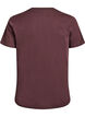 Enkel t-shirt i bomull med rund halsringning, Brun, Packshot image number 1