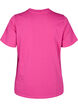 T-shirt i ekologisk bomull med rund halsringning, Raspberry Rose, Packshot image number 1
