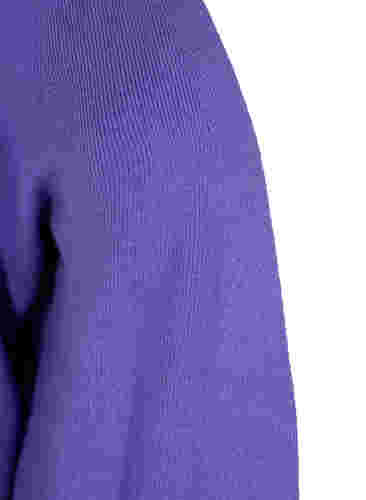 Lång stickad kofta med ballongärmar, Purple Opulence, Packshot image number 2