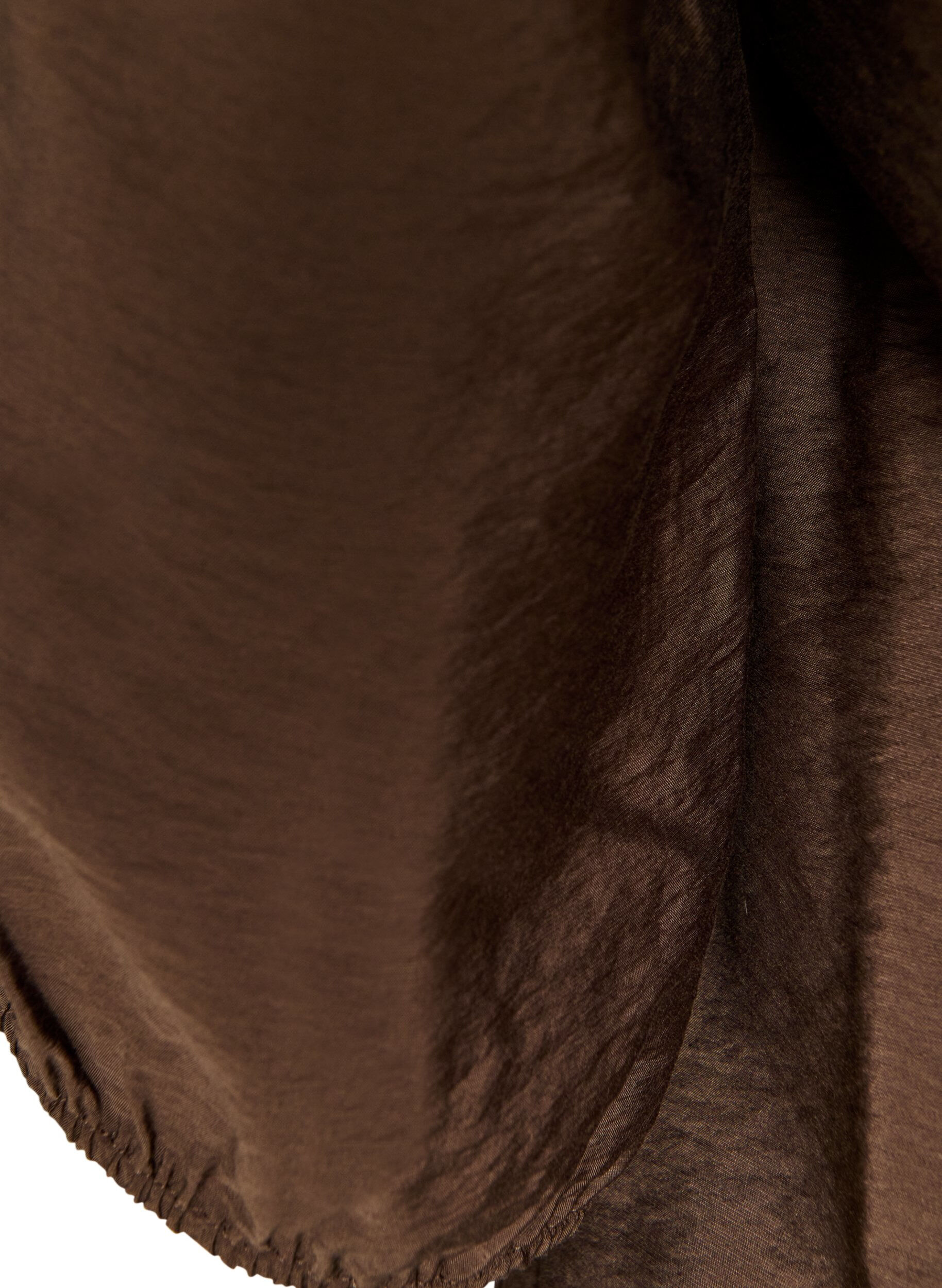 ZizziBlus med 3/4-&auml;rm och spetsdetaljer, Brun, Packshot image number 3
