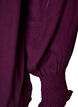 Blus med volangkrage och rynkning, Lila, Packshot image number 3