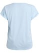Kort&auml;rmad t-shirt i bomullsmix, Bl&aring;, Packshot image number 1