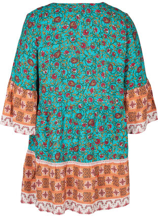 A-linjeskuren tunika med bohemiskt mönster, Indian Paisley, Packshot image number 1