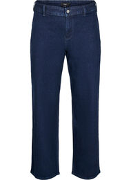 Jeans med h&ouml;g midja och vida ben, Bl&aring;