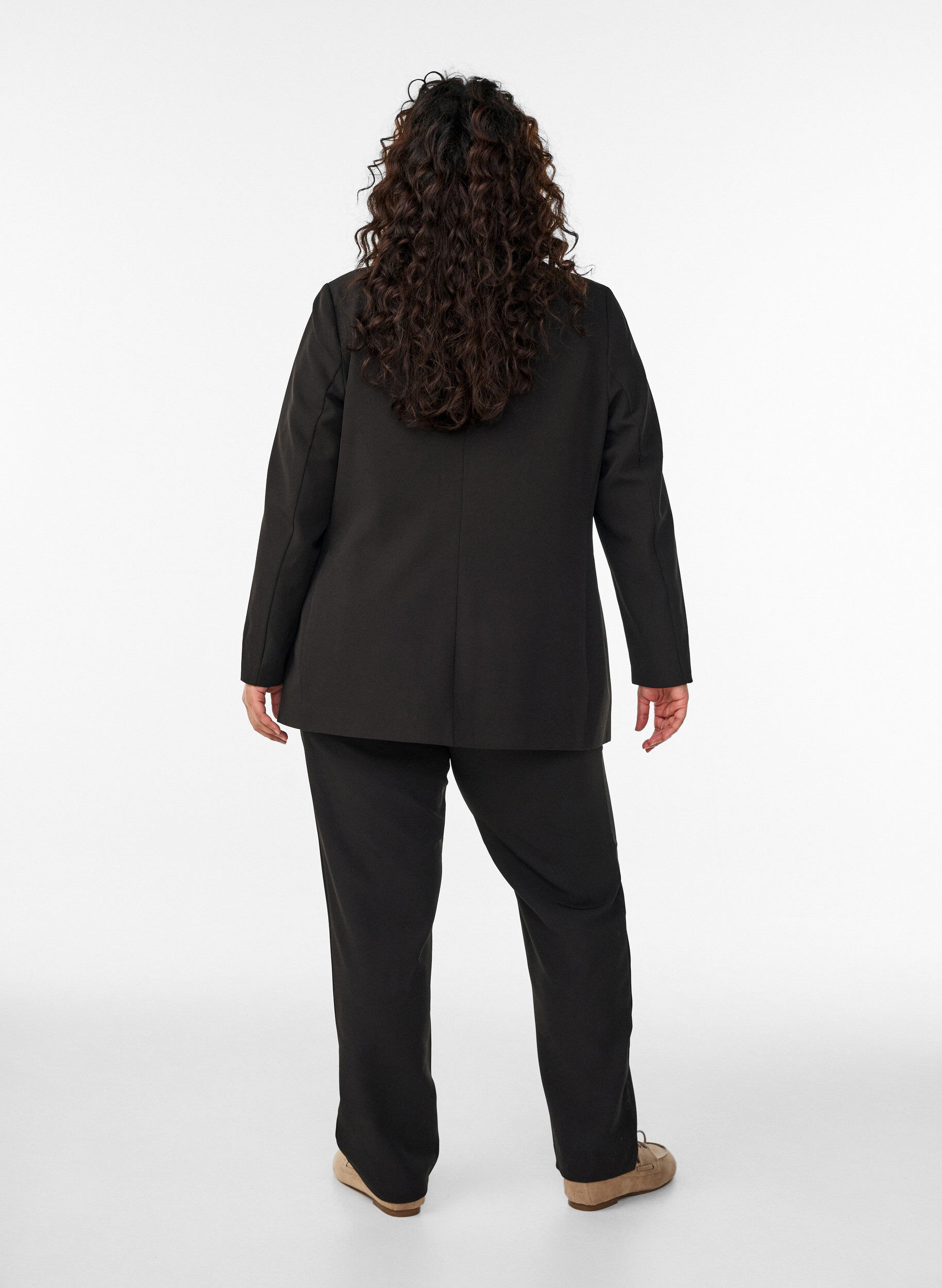 ZizziByxor med fickor och raka ben, Svart, Model image number 1