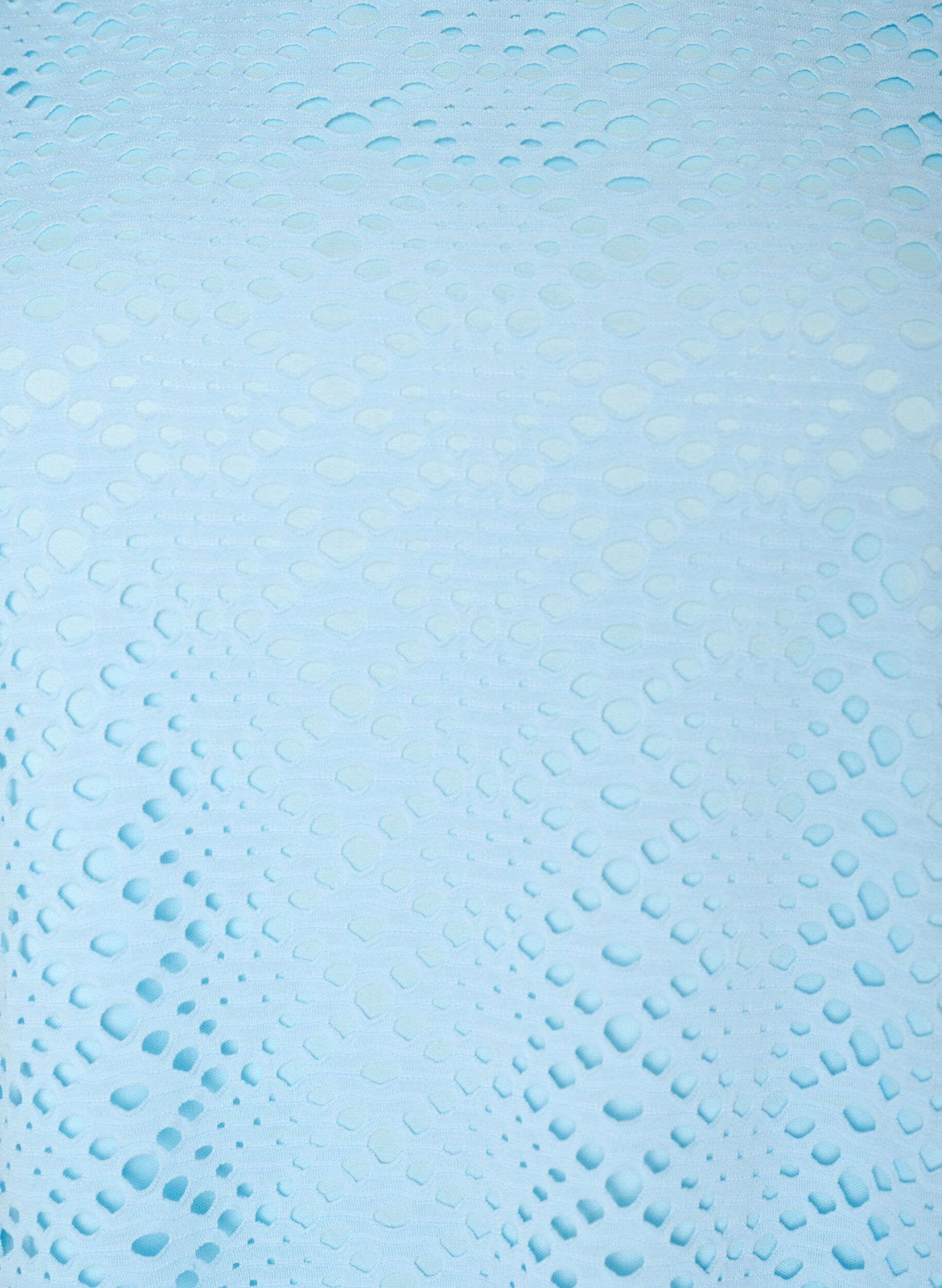 ZizziKnee-length dress with eyelet pattern and short sleeves, Light Blue, Packshot image number 2