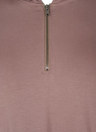 Sweatshirtklänning med huva och ficka, Deep Taupe, Packshot image number 2