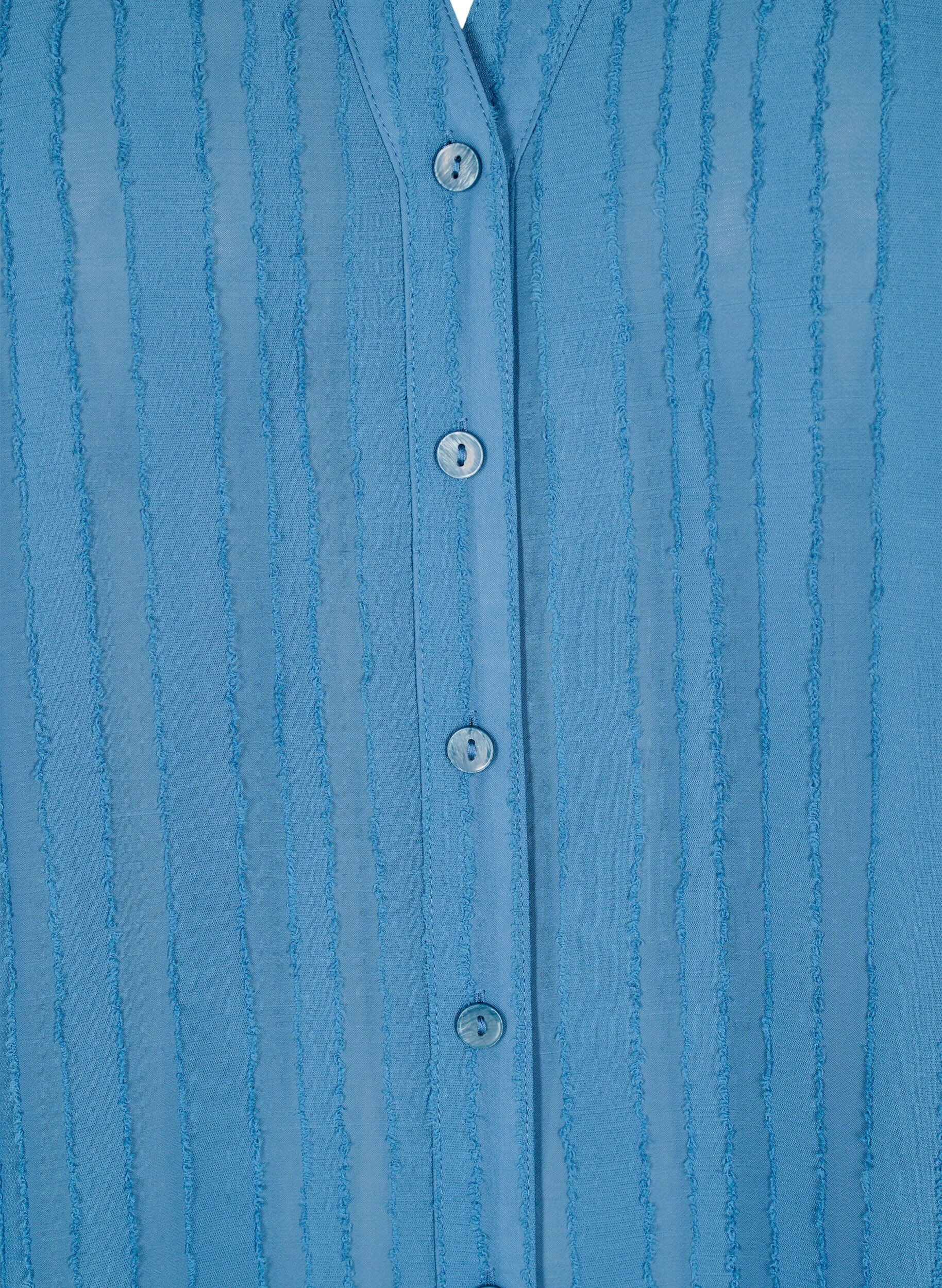 Zizzi Randig skjortablus med transparenta r&auml;nder, Bl&aring;, Packshot image number 2