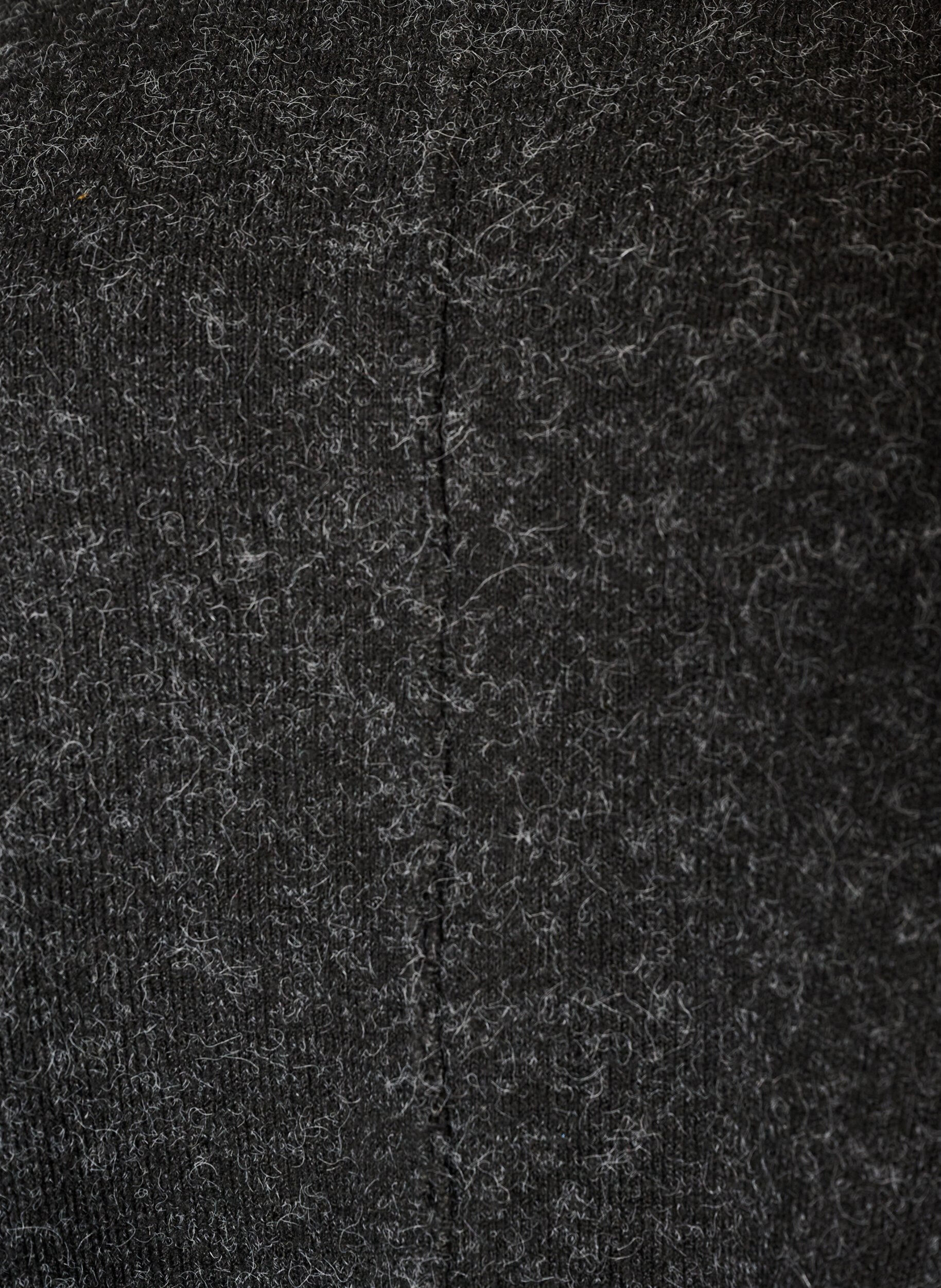 ZizziStickad poncho med rund hals, Gr&aring;, Packshot image number 2