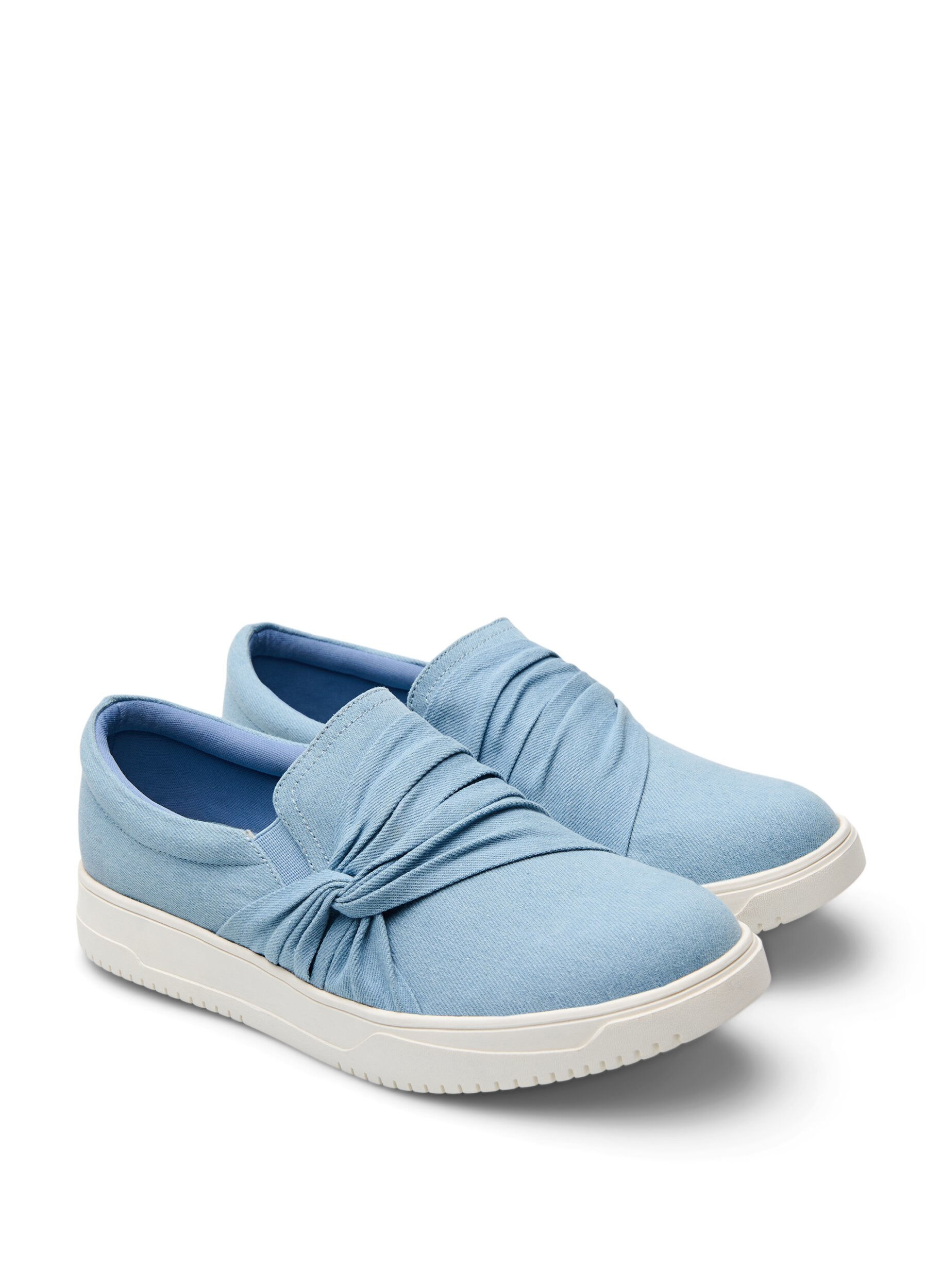 Zizzi Wide fit - Slip-on med knutdetalj, Bl&aring;, Packshot image number 1