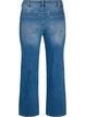 Raka jeans med en l&auml;tt sliten look, Bl&aring;, Packshot image number 1