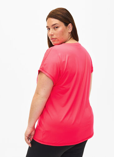 Kortärmad tränings-t-shirt, Neon Diva Pink, Model image number 1