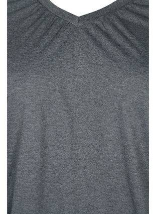 Melerad tröja med långa ärmar och v-hals, Scarab Mel., Packshot image number 2