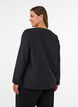 Skjortblus med broderie anglaise, Svart, Model image number 2