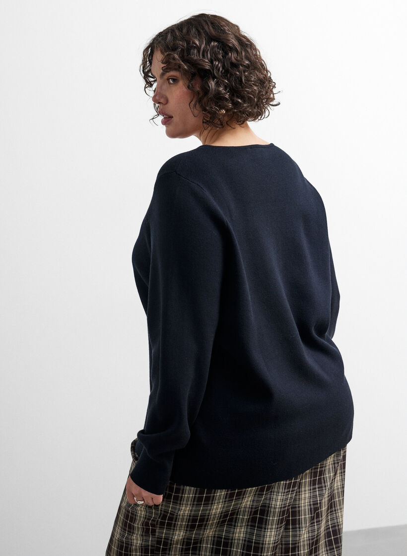Cardigan med tv&aring;v&auml;gsdragkedja, Svart, Model image number 2