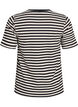 Randig t-shirt med ribbad struktur, Svart, Packshot image number 1