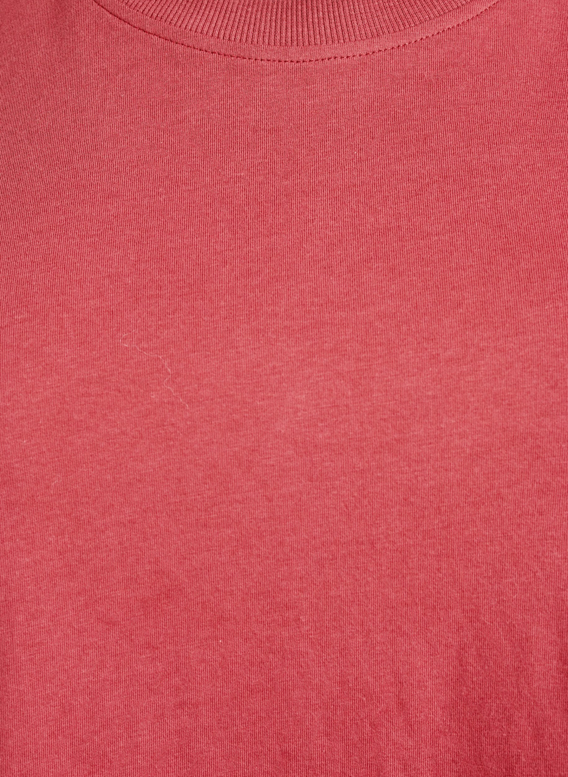 ZizziEnkel t-shirt i bomull med rund halsringning, R&ouml;d, Packshot image number 2