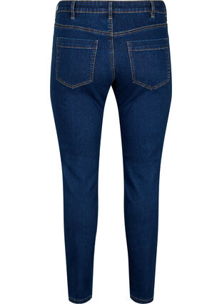 Emily-jeans med smal passform och normal midja, Dark blue, Packshot image number 1