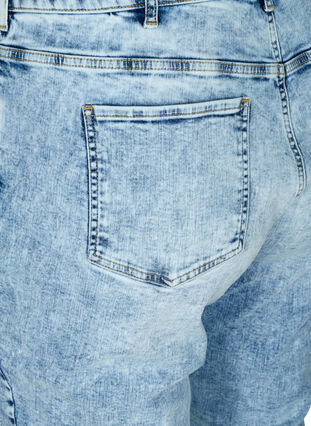 Mom fit jeans i bomull, Light blue denim, Packshot image number 3