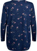 Blommig blus med l&aring;nga &auml;rmar, Bl&aring;, Packshot image number 1