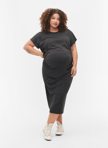 Melerat set för gravida, Black Melange, Model image number 0