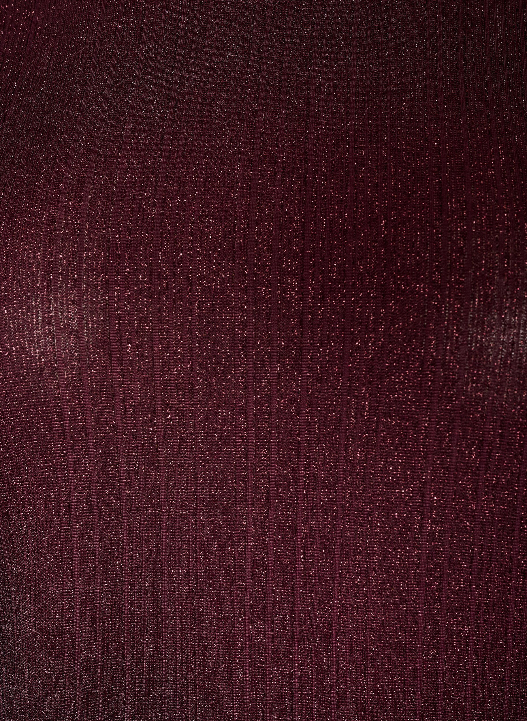 ZizziBlus med vertikal struktur och glittertr&aring;d, R&ouml;d, Packshot image number 2
